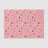 Yummy Ice Cream Pattern | Aardbeiroze Tissuepapier (Voorkant)