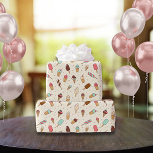 Yummy Ice Cream Pattern   Vanilla Cream Cadeaupapier