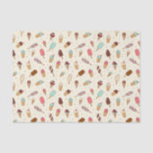 Yummy Ice Cream Pattern | Vanilla Cream Tissuepapier (Voorkant)