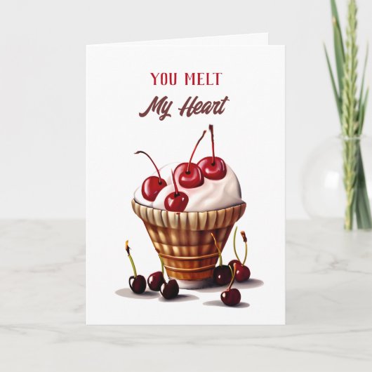 Yummy Ice Cream Theme Happy Jubileum Kaart (Voorkant)