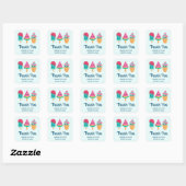 Yummy Ice Cream Trio Summer Vibe Event Dank je wel Vierkante Sticker (Vel)