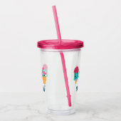 Yummy Ice Cream Trio Zomer Vibe Acryl Drinkbeker (Links)