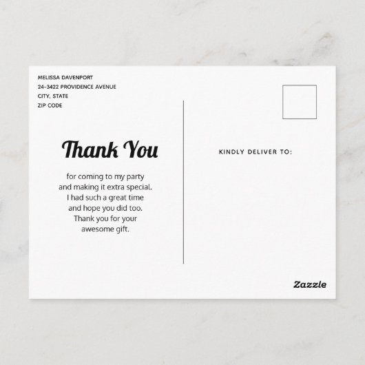 Yummy Ice Cream Trio Zomer Vibe Bedankt Briefkaart (Achterkant)