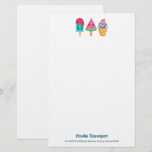 Yummy Ice Cream Trio Zomer Vibe Briefpapier