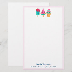 Yummy Ice Cream Trio Zomer Vibe Briefpapier