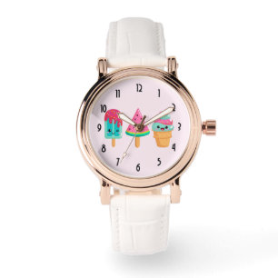 Yummy Ice Cream Trio Zomer Vibe Horloge