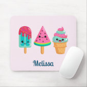 Yummy Ice Cream Trio Zomer Vibe Muismat (Met muis)