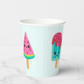 Yummy Ice Cream Trio Zomer Vibe Papieren Bekers (Rechts)