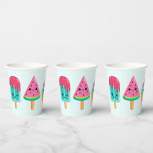 Yummy Ice Cream Trio Zomer Vibe Papieren Bekers