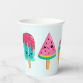 Yummy Ice Cream Trio Zomer Vibe Papieren Bekers (Voorkant)