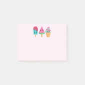 Yummy Ice Cream Trio Zomer Vibe Post-it® Notes (Voorkant)