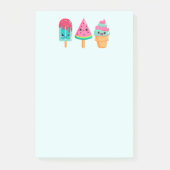 Yummy Ice Cream Trio Zomer Vibe Post-it® Notes (Voorkant)