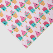 Yummy Ice Cream Trio Zomer Vibe Tissuepapier (Detail)