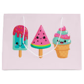 Yummy Ice Cream Trio Zomer Vibe Verjaardag Groot Cadeauzakje (Voorkant)