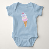 Yummy Icecream Cone Baby Jersey Bodysuit (Voorkant)