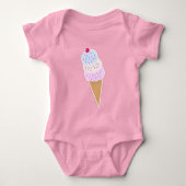Yummy Icecream Cone Baby Jersey Bodysuit (Voorkant)
