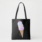 Yummy Icecream Cone Gepersonaliseerde Canvas tas (Voorkant)
