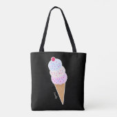 Yummy Icecream Cone Gepersonaliseerde Canvas tas (Achterkant)