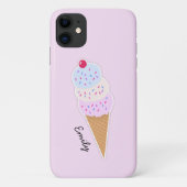 Yummy Icecream Cone Gepersonaliseerde iPhone Case (Achterkant)