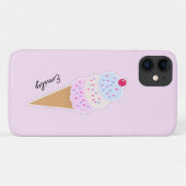 Yummy Icecream Cone Gepersonaliseerde iPhone Case (Achterkant (horizontaal))