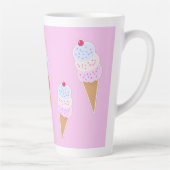 Yummy Icecream Cone Gepersonaliseerde Latte Mok (Rechts)