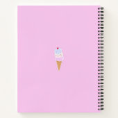 Yummy Icecream Cone Gepersonaliseerde spiraal Noti Notitieboek (Achterkant)