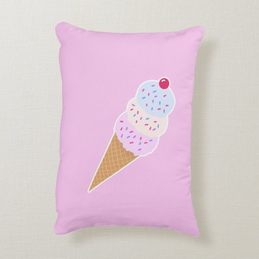 Yummy Icecream Kegelkussen Accent Kussen (Achterkant (Verticaal))