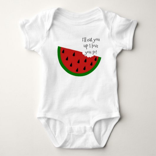 Yummy in mijn Tummy Watermelon Baby Shirt (Voorkant)