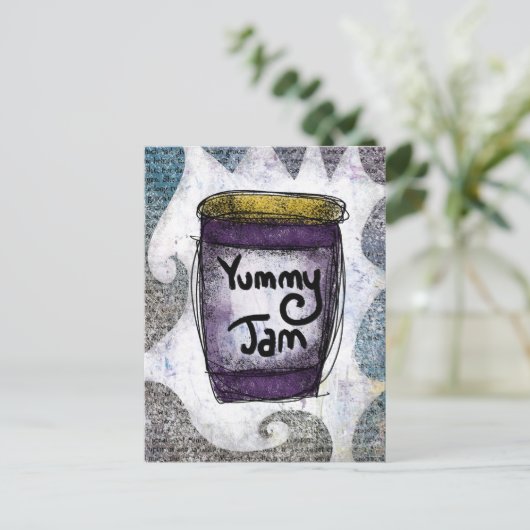 Yummy Jam Briefkaart (Staand voorkant)