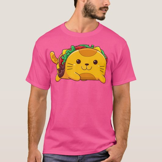 Yummy Kawaii Cat Taco T-shirt (Voorkant)