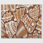 Yummy kerstfeestay Gingerbrood Cookies Cadeaupapier (Vlak)