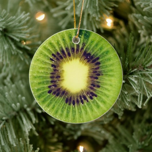 Yummy Kiwi Fruit Green 4Stephanie Keramisch Ornament (Boom)