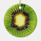 Yummy Kiwi Fruit Green 4Stephanie Keramisch Ornament (Achterkant)