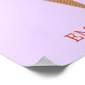 Yummy Kleurrijke Ice Cream Cone Triple Scoop CUSTO Poster (Hoek)