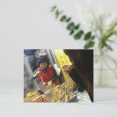 Yummy/Korean Tempura Vendor, Seoul, Zuid-Korea Briefkaart (Staand voorkant)
