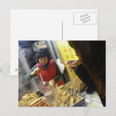Yummy/Korean Tempura Vendor, Seoul, Zuid-Korea Briefkaart (Voorkant / Achterkant)