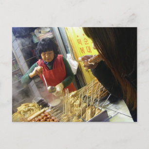 Yummy/Korean Tempura Vendor, Seoul, Zuid-Korea Briefkaart