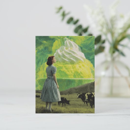 Yummy Limoen Desert in de zuivelweide Surreal Briefkaart (Staand voorkant)
