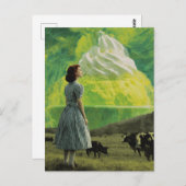 Yummy Limoen Desert in de zuivelweide Surreal Briefkaart (Voorkant / Achterkant)