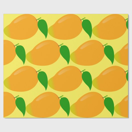 Yummy Mango Tropical Summer Fruit Cadeaupapier (Vlak)