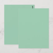 Yummy Mint Groene Effen Kleur Briefkaart (Voorkant / Achterkant)