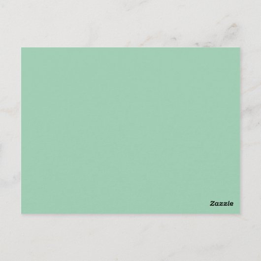 Yummy Mint Groene Effen Kleur Briefkaart (Achterkant)