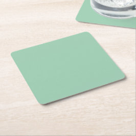 Yummy Mint Groene Effen Kleur Kartonnen Onderzetters
