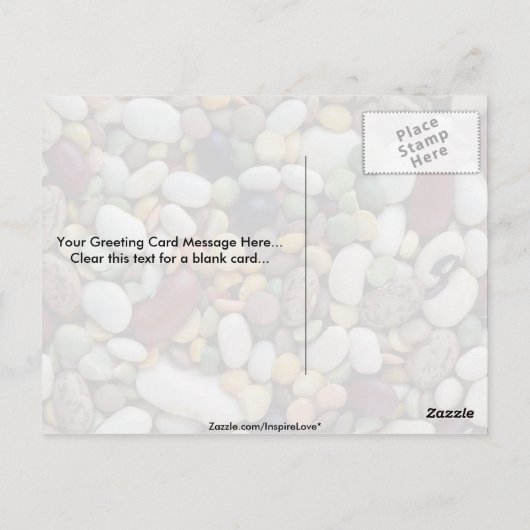 Yummy Mixed bonen Briefkaart (Achterkant)