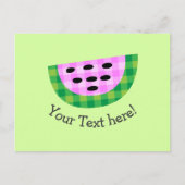 Yummy Neon Pset Watermelon Slice Pictogram Briefkaart (Voorkant)