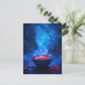 Yummy Noodles in een Sterrennacht Briefkaart (Staand voorkant)