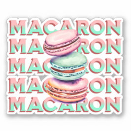 Yummy Pastel Macaron Cookies met  Vibe Sticker