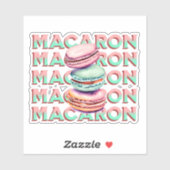 Yummy Pastel Macaron Cookies met  Vibe Sticker (Vel)