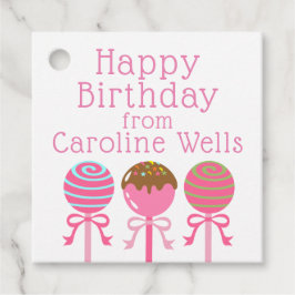 Yummy Pink Cake Poppen Aangepaste cadeautjes voor  Bedankjes Labels