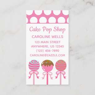 Yummy Pink Cake Poppen Business Calling Cards Visitekaartje